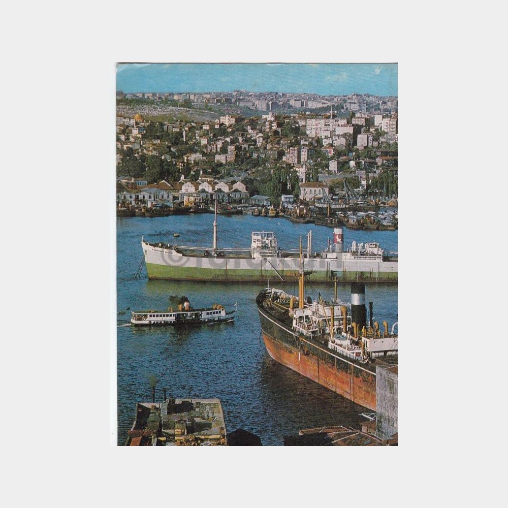 1974 Haliç Vapur Şilep Konulu Kartpostal