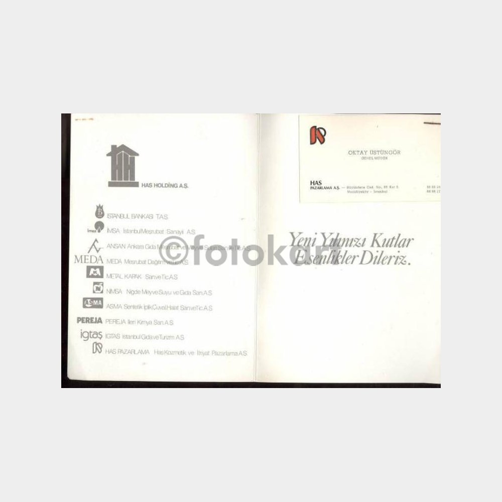 Has Holding A.Ş. Tebrik Kartı