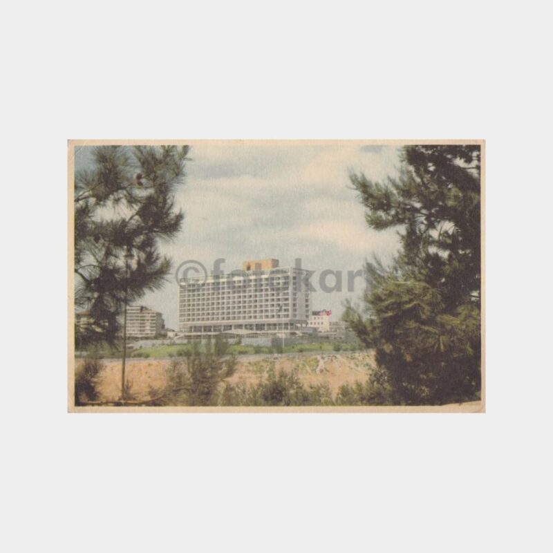 1959 İstanbul Hilton Oteli Görünüş Kartpostal