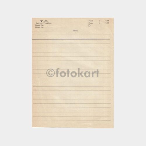 1940 İktisat Vekaleti Antetli Kağıt