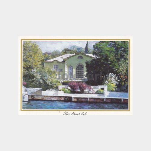 Ressam İldar Ahmet Veli - Boğaziçi Yalısı Kartpostal