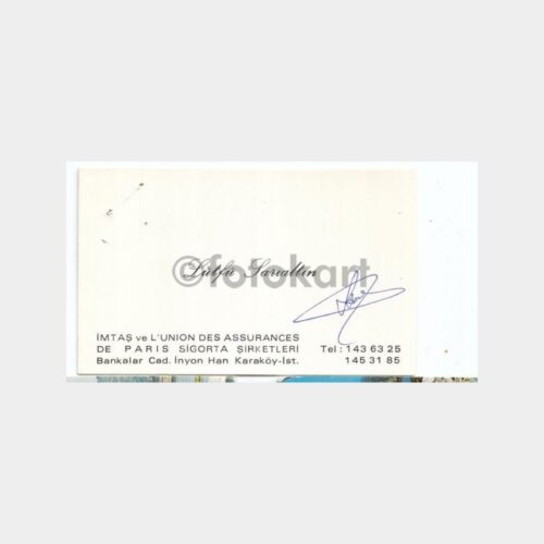 1975 İmtaş Sigorta Konulu Kartvizit