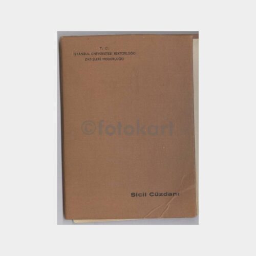 1937 İstanbul Üniversitesi Zat İşleri Personel Kimlik