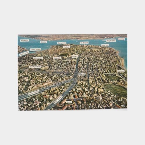 1968 İstanbul Yarımada Havadan Görünüş Kartpostal