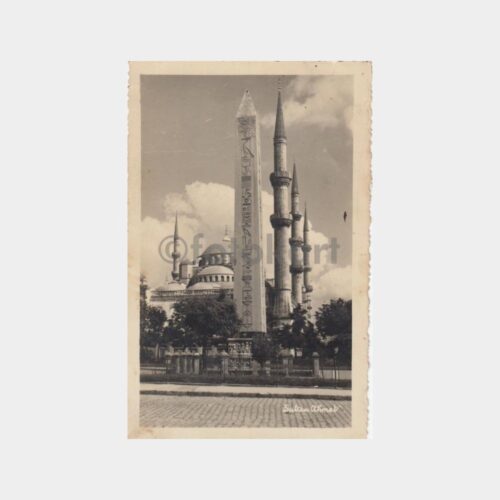 1940 İstanbul Dikilitaş Görünüş Kartpostal