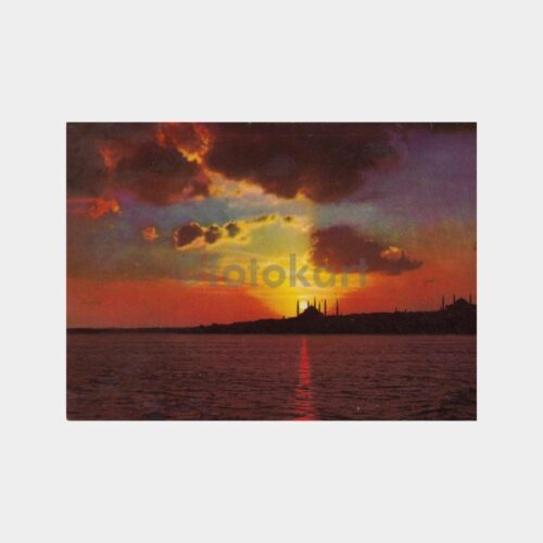 1966 İstanbul Gurup Vakti Konulu Kartpostal