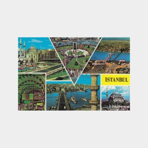 1975 İstanbul Parçalı Muhtelif Görünüş Kartpostal