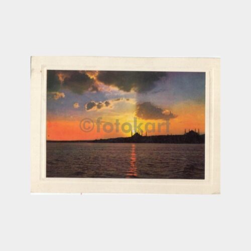 1961 İstanbul Silueti Konulu Baskılı Tebrik Kartı