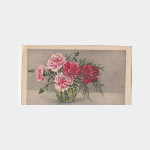 1940 Karanfil Çiçek Tebrik Kartı