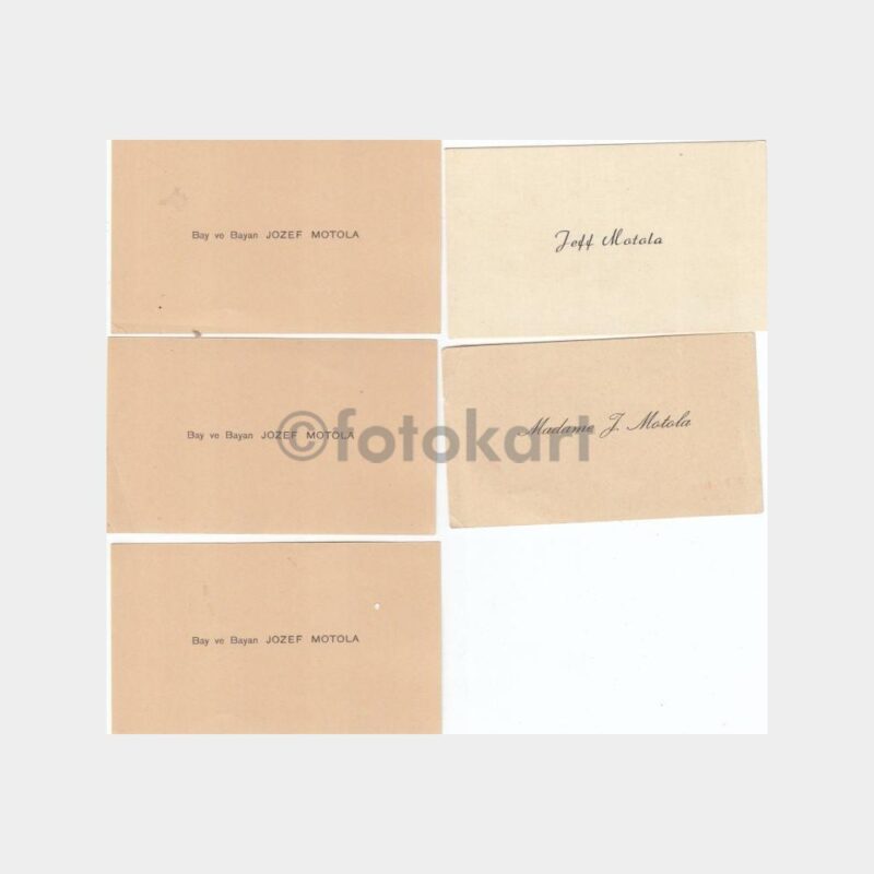 1940 Kartvizit Lotu (5 Adet)