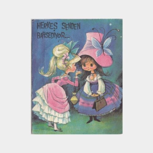 1970 İçi Katlamalı ve Esprili Tebrik Kartı