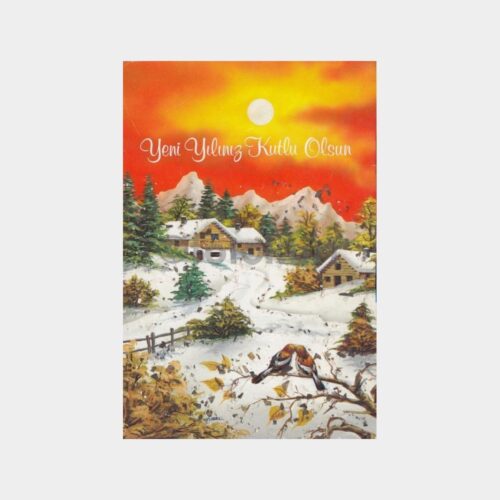 1976 Kış Konulu Tebrik Kartı