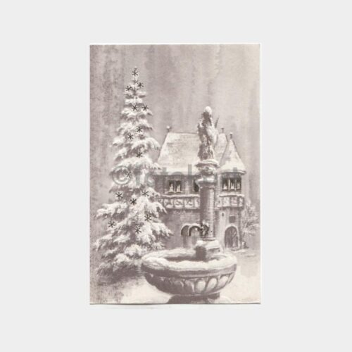 Kış Resimli Tebrik Kartı