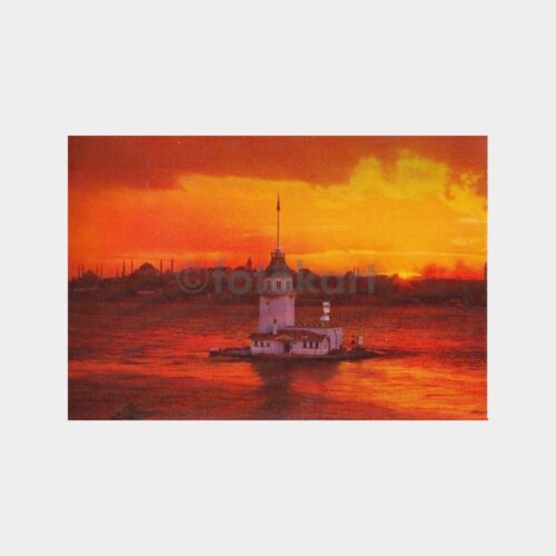 1978 İstanbul Kız Kulesi Görünüş Kartpostal