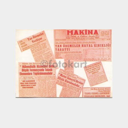 1974 Makina Mühendisleri Odası Konulu Tebrik Kartı