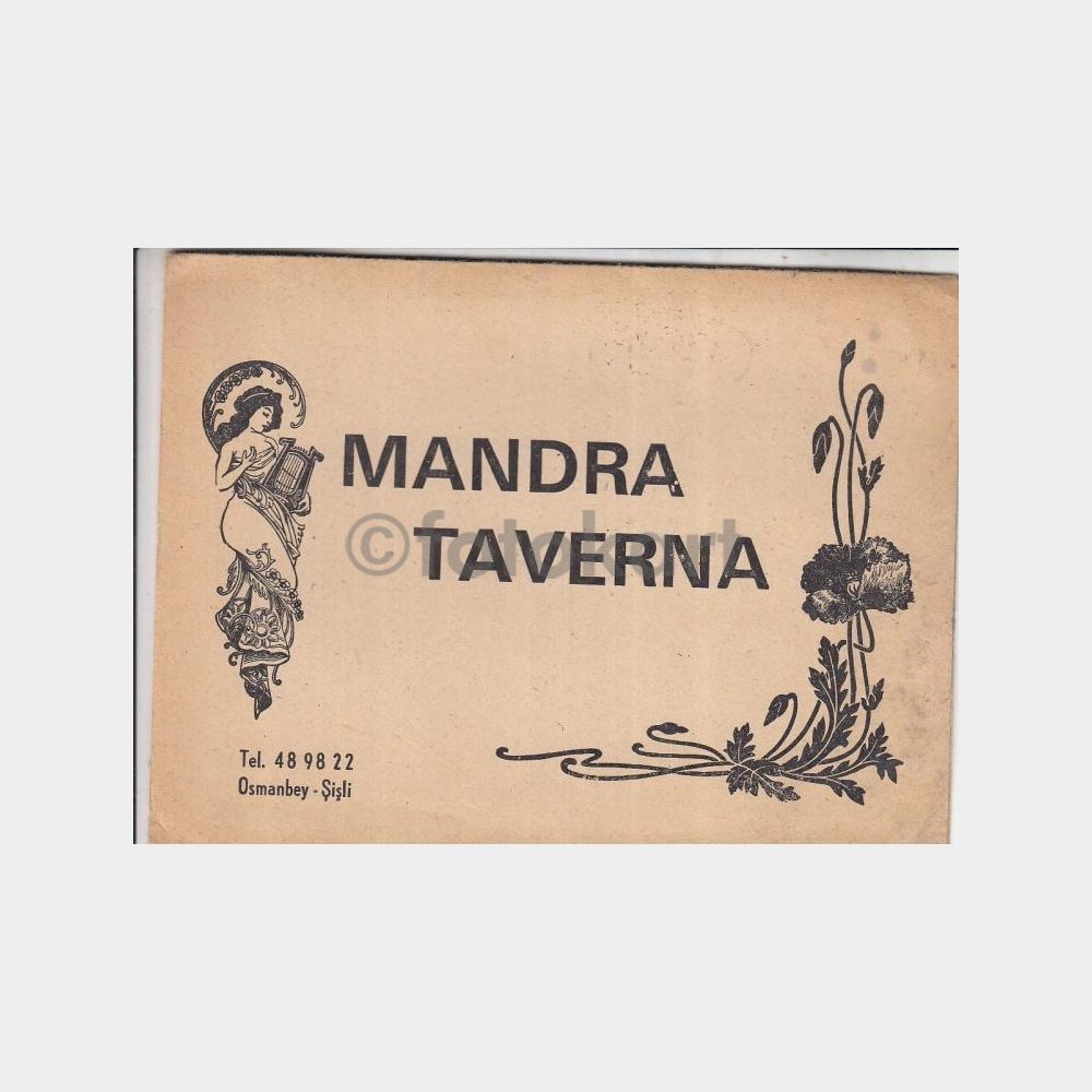 1967 Şişli Osmanbey Mandra Taverna Fotoğraf Kabı