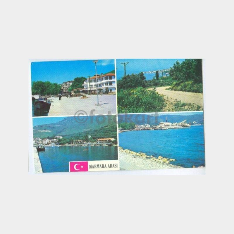 Marmara Adası 4 Değişik Görünüş Kartpostal