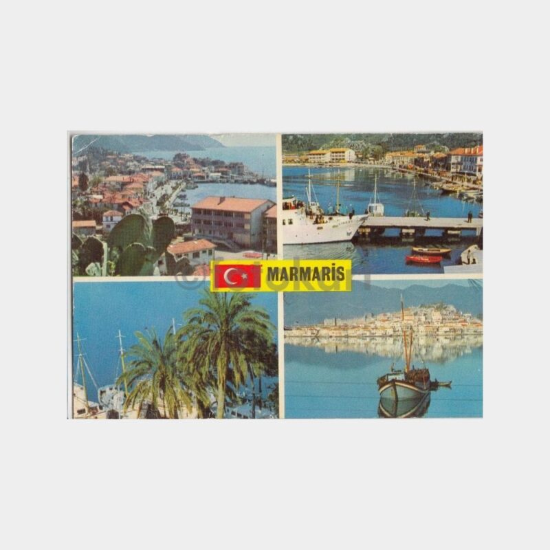 1975 Marmaris 4 Görünüş Kartpostal