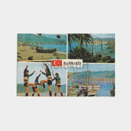 1975 Marmaris 4 Görünüş Kartpostal