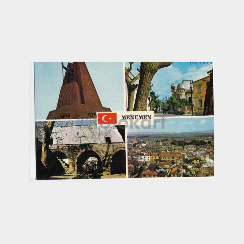 1980 Menemen 4 Görünüş Kartpostal