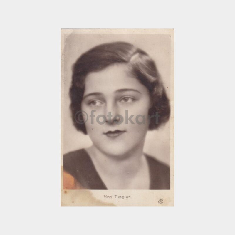1930 Türkiye Güzeli Mübeccel Namık Kartpostal