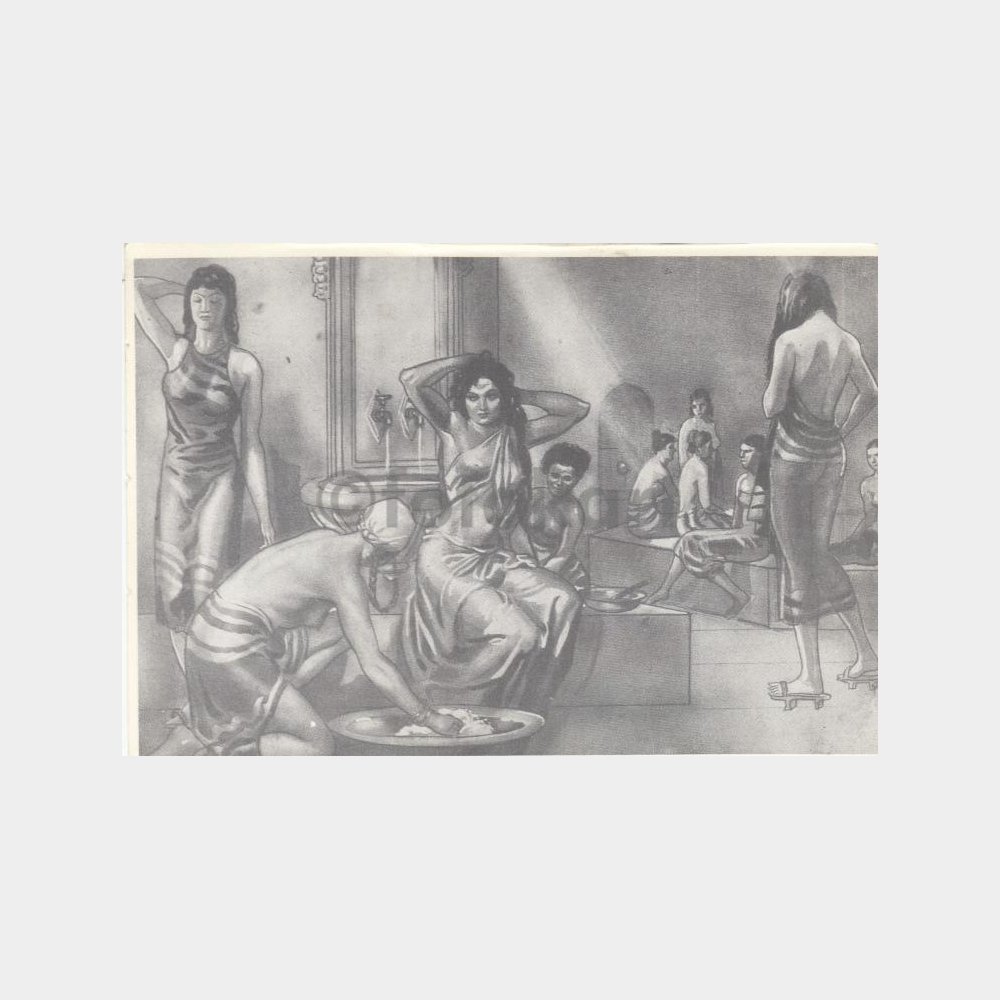 Ressam Münif Fehim -Hamam Konulu- Kart