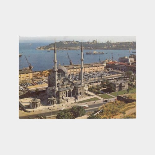 1970 İstanbul Liman Nusretiye Camii Görünüş Kartpostal