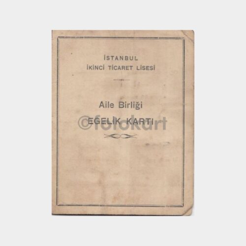 1948 İstanbul Öğrenci Egelik - Veli Kartı