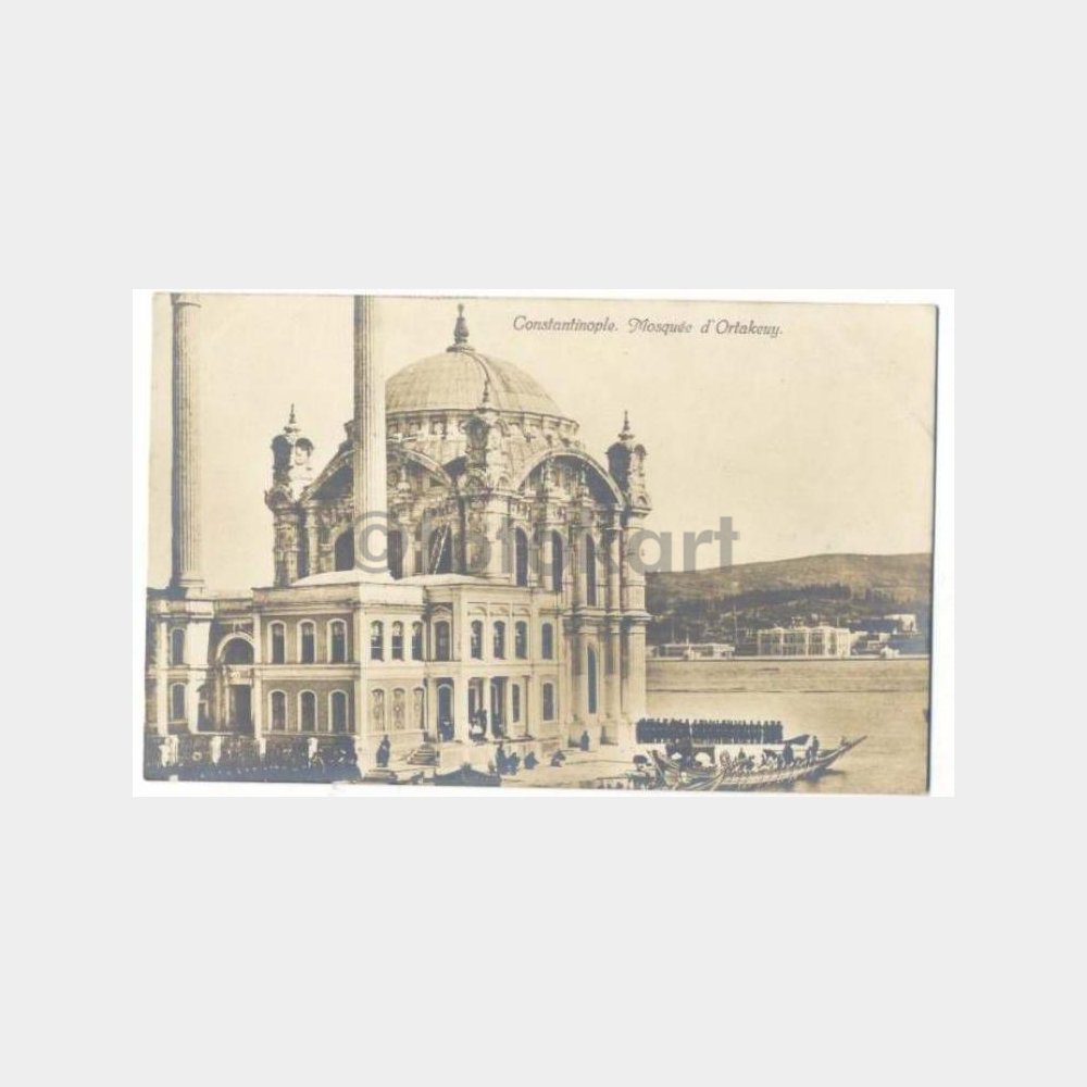 Ortaköy Camii - Eski İstanbul Kartpostalı