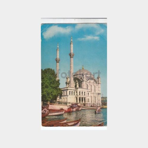 1970 İstanbul Ortaköy Camii Görünüş Kartpostal