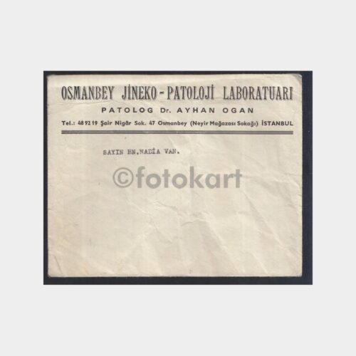 1960 İstanbul Osmanbey İşyeri Zarfı