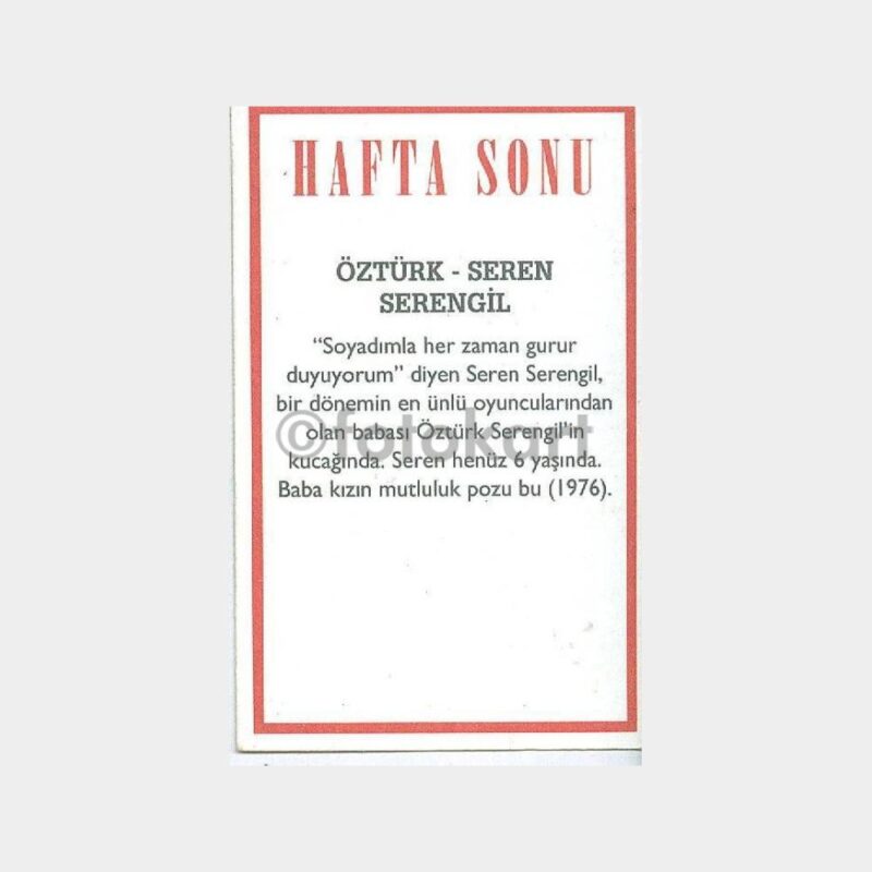 Öztürk Serengil-Seren Serengil - Hafta Sonu Kartı - Görsel 2