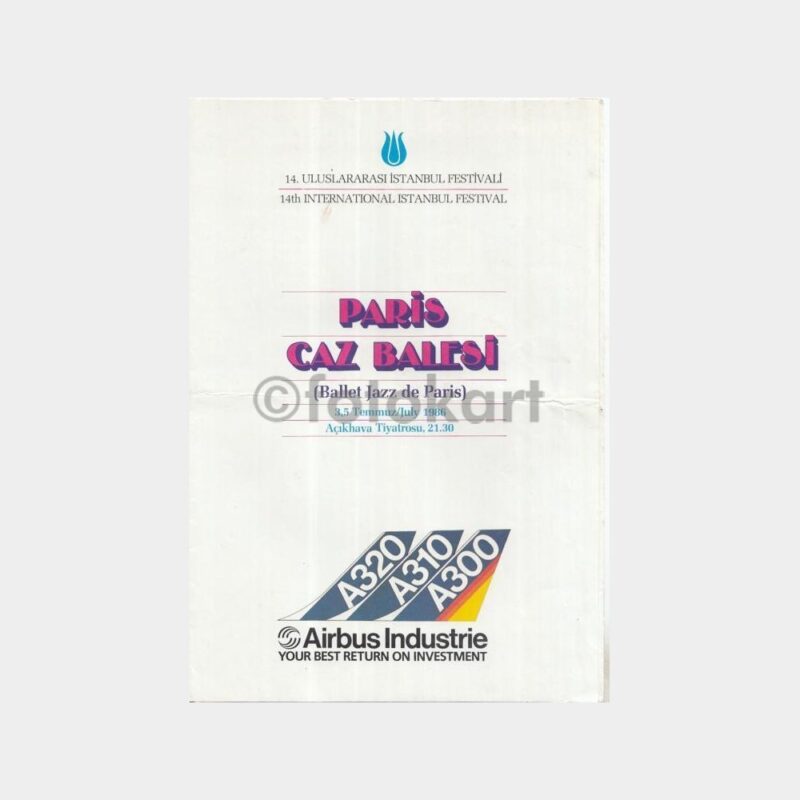 1986 İstanbul Festivali Paris Caz Balesi Programı