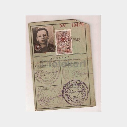 1943-1944 İstanbul Paso-Mektepli Kartı