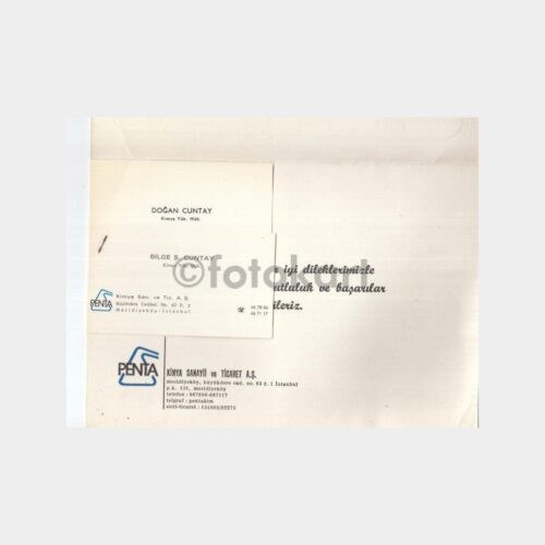 1960 Penta Kimya Baskılı Tebrik Kartı