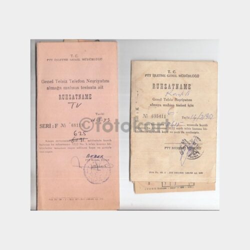 PTT Televizyon Ruhsatnamesi (2 Adet)