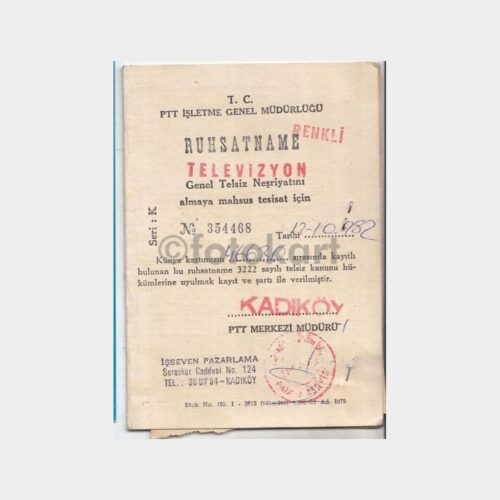 1982 PTT Televizyon Ruhsatnamesi
