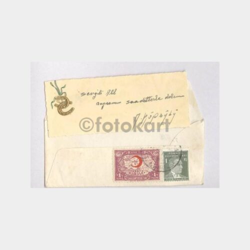 1939 Pullu Küçük Tebrik ve Zarfı