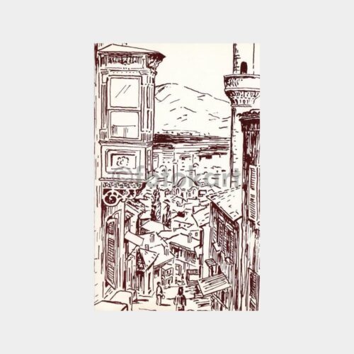 Ressam Remo - İzir Konulu Desen Tebrik Kartı