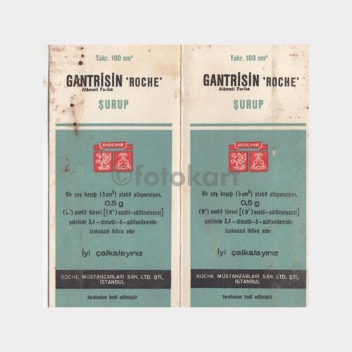 1960 Roche İlaç -Gantrisin- Tanıtım Kartı
