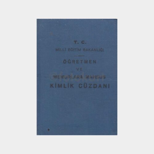 1950 Saint Pulcherie Okulu Öğretmen Kimlik Defteri