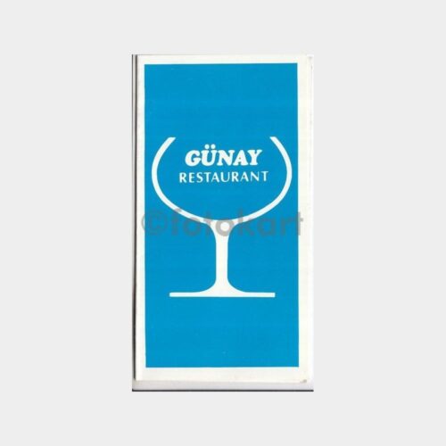 1985 Şişli Günay Restaurant Eğlence Kültürü Tebrik Kartı