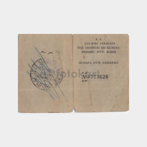 1970 Sosyal Sigorta Sicil Kartı