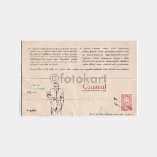 1950 Squibb İlaç - Cotranul Tanıtım Kartı