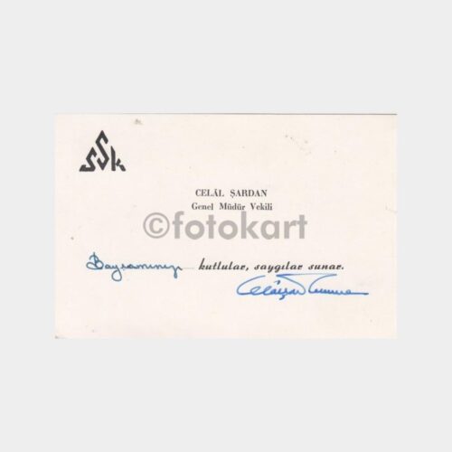 1970 SSK Celal Şardan Tebrik Kartı