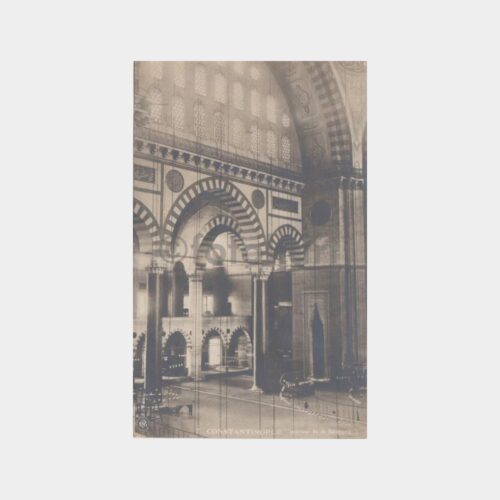 1920 Süleymaniye Camii içinden Görünüş Kartpostal