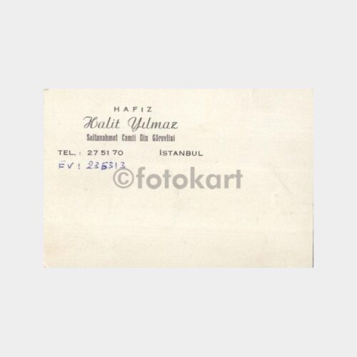 Sultanahmet Camii Hafız Din Görevlisi Tebrik Kart