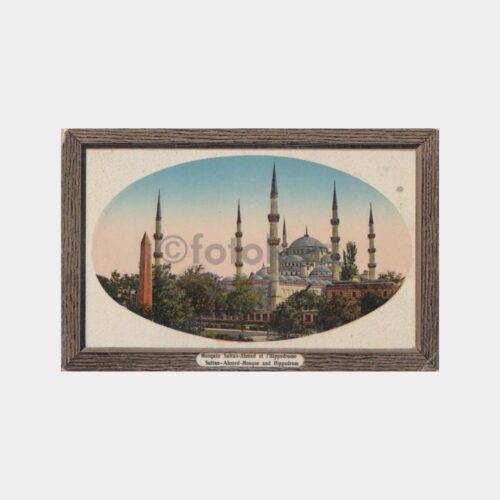 1919 Sultanahmet Camii Oval Görünüş Kartpostal