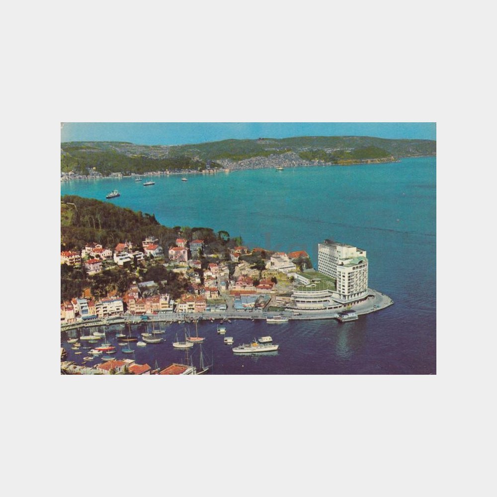 1970 Boğaziçi Tarabya Havadan Görünüş Kartpostal