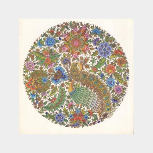 Tavus Kuşu İşlemeli -Tülay Ölez- Tebrik Kartı